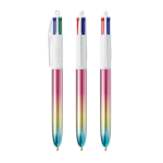 Caneta de plástico com estilo degradé e tinta de 4 cores Gradient BIC® cor multicolor