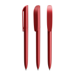 Caneta plástico mecanismo rotativo e tinta preta Super Clip Glacé BIC® cor vermelho