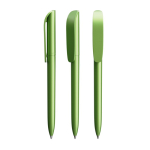 Caneta plástico mecanismo rotativo e tinta preta Super Clip Glacé BIC® cor verde