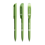 Caneta plástico mecanismo rotativo e tinta preta Super Clip Glacé BIC® cor verde