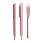 Caneta plástico mecanismo rotativo e tinta preta Super Clip Glacé BIC® cor cor-de-rosa