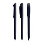 Caneta plástico mecanismo rotativo e tinta preta Super Clip Soft BIC® cor azul-marinho