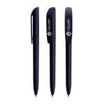 Caneta plástico mecanismo rotativo e tinta preta Super Clip Soft BIC® cor azul-marinho