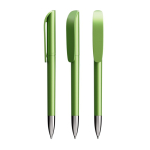 Caneta de plástico recarregável com tinta preta Super Clip Glacé BIC® cor verde