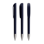 Caneta de plástico recarregável com tinta preta Super Clip Soft BIC® cor azul-marinho