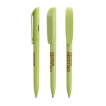 Caneta biodegradável giratória com escrita azul Super Clip Origin BIC® cor verde-claro