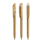 Caneta biodegradável giratória com escrita azul Super Clip Origin BIC® cor branco-sujo