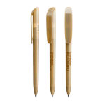 Caneta biodegradável giratória com escrita azul Super Clip Origin BIC® cor branco-sujo