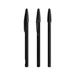 Caneta metálica recarregável e escrita preta Cristal® Re’New Black BIC® cor preto