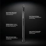 Caneta metálica recarregável e escrita preta Cristal® Re’New Black BIC®