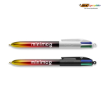 Caneta de plástico com acabamento metálico e tinta 4 cores Flags BIC®
