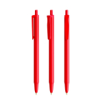Caneta de plástico com mecanismo de clique e tinta azul Clic Stic BIC® cor vermelho