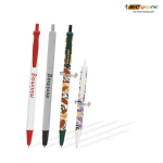 Caneta de plástico com mecanismo de clique e tinta azul Clic Stic BIC®