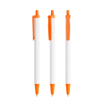 Caneta de plástico com mecanismo de clique e tinta preta Clic Stic BIC® cor cor-de-laranja