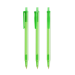 Caneta de plástico com mecanismo de clique e tinta preta Clic Stic BIC® cor verde transparente