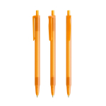 Caneta de plástico com mecanismo de clique e tinta preta Clic Stic BIC® cor cor-de-laranja transparente
