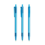 Caneta de plástico com mecanismo de clique e tinta preta Clic Stic BIC® cor azul-claro transparente