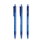 Caneta de plástico com corpo de borracha Softfeel® e tinta azul BIC® cor azul transparente