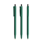 Caneta de plástico com corpo em borracha Softfeel® e tinta preta BIC® cor verde-escuro