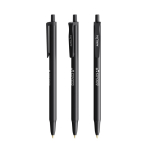Caneta de plástico com corpo em borracha Softfeel® e tinta preta BIC®
