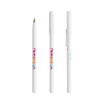 Caneta de plástico de escrita suave com tinta azul Round Stic BIC® cor branco-sujo