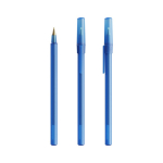 Caneta de plástico de escrita suave com tinta azul Round Stic BIC® cor azul bondi