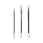 Caneta de plástico de escrita suave com tinta azul Round Stic BIC® cor branco-sujo