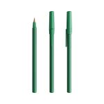 Caneta de plástico com design clássico e escrita preta Round Stic BIC® cor verde