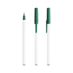 Caneta de plástico com design clássico e escrita preta Round Stic BIC® cor verde-escuro