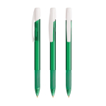 Esferográfica de plástico com botão retrátil e tinta preta BIC® cor verde transparente