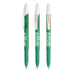 Lapiseira de plástico BIC® com clip resistente e mecanismo retrátil cor verde transparente