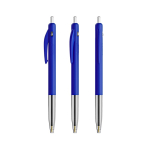 Caneta de plástico retrátil e ergonómica com tinta azul BIC® cor azul