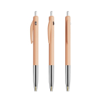 Caneta de plástico retrátil e ergonómica com tinta azul BIC® cor laranja pastel
