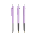 Caneta de plástico retrátil e ergonómica com tinta azul BIC® cor lilás