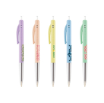 Caneta de plástico retrátil e ergonómica com tinta azul BIC®