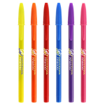 Caneta de plástico com tampa clássica e tinta preta Style BIC® vista traseira