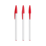 Esferográfica de plástico com tampa clássica e escrita azul Style BIC® cor vermelho