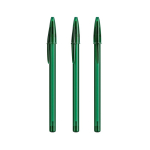 Esferográfica de plástico com tampa clássica e escrita azul Style BIC® cor verde transparente