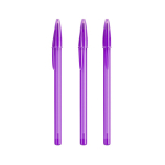Esferográfica de plástico com tampa clássica e escrita azul Style BIC® cor violeta transparente