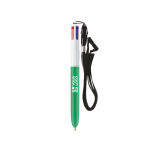 Caneta de plástico com lanyard para pendurar e tinta de 4 cores BIC® vista principal
