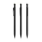 Lapiseira de plástico recarregável com borracha e 2 minas 0,7 mm BIC® cor preto
