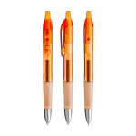 Caneta de plástico retrátil com tinta preta Intensity® Gel Clic BIC® cor cor-de-laranja transparente