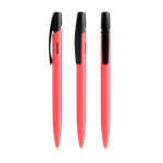 Caneta BIC® com corpo 100% biodegradável e tinta azul cor vermelho