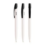 Caneta BIC® com corpo 100% biodegradável e tinta azul cor branco
