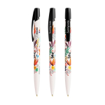 Caneta BIC® com corpo 100% biodegradável e tinta azul cor branco