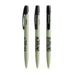 Caneta BIC® com corpo 100% biodegradável e tinta azul cor verde