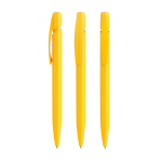 Caneta de plástico com clipe personalizável e tinta azul BIC® cor amarelo