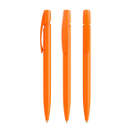 Caneta de plástico com clipe personalizável e tinta azul BIC® cor cor-de-laranja
