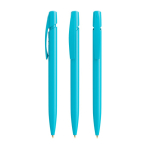 Caneta de plástico com clipe personalizável e tinta azul BIC® cor ciano