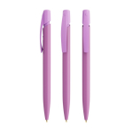 Caneta de plástico com clipe personalizável e tinta azul BIC® cor lilás